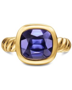 David Yurman Anillo Dy Mercer En Oro Amarillo De 18 Ct Con Lolita - Azul