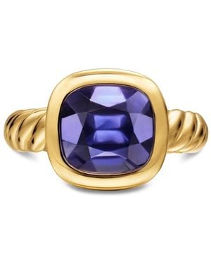 David Yurman 18Kt Dy Mercer Gelbgoldring Mit Lolit - Blau