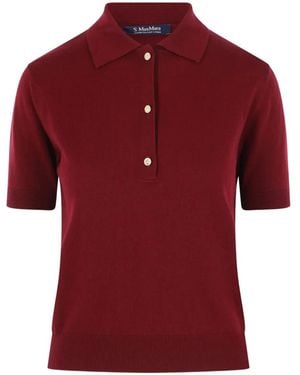 Max Mara Polo De Punto - Rojo