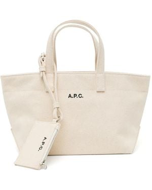 A.P.C. Small Le Drummer Toile Tote Bag - Natural