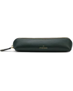 La Portegna Leather Pencil Case - Green