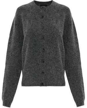 A.P.C. Brushed Button-Up Cardigan - Grey