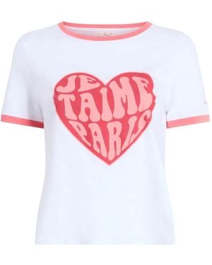 Cinq À Sept Heart Ringer T-Shirt - White