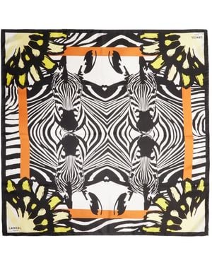 Lancel Zebra Mania Silk Scarf - Metallic