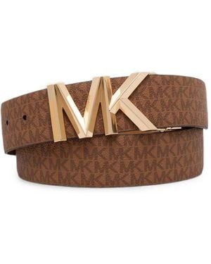 MICHAEL Michael Kors Monogram Buckle Belt - Brown