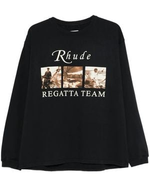 Rhude Camiseta con estampado gráfico - Negro