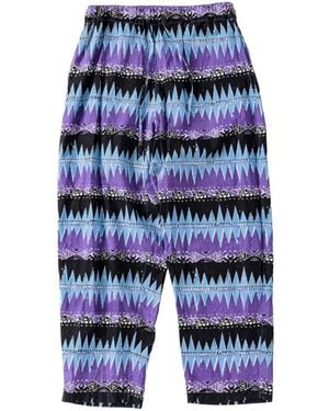 Manastash Pantalon À Imprimé Graphique - Bleu