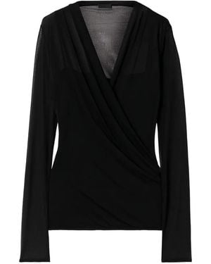 Givenchy Draped V-Neck Top - Black