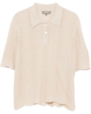 N.Peal Cashmere Waverly Polo Top - White