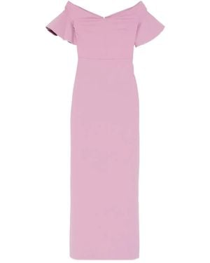 Solace London Vestido Largo Cielo - Rosa