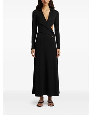 Christopher Esber Hibiscus Embroidered Rib Midi Dress in Black | Lyst Canada Christopher Esber Hibiscus Embroidered Rib Midi Dress in Black | Lyst Canada