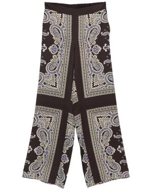 Liu Jo Paisley-Print Trousers - Grey