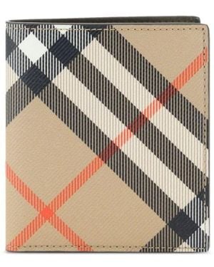 Burberry Nova Check Bi-Fold Wallet - White