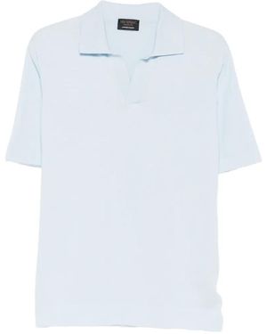 Dell'Oglio Short-Sleeve Cotton Polo Shirt - White