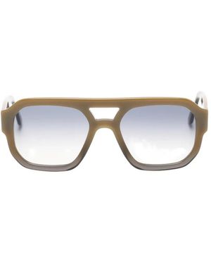 Andy Wolf Dandelion Geometric-Frame Sunglasses - Green