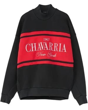 Willy Chavarria Chavarria Stripe Gilroy Sweatshirt - Red