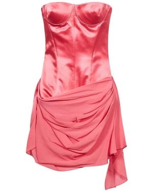 Alex Perry Draped Corset-Style Mini Dress - Pink