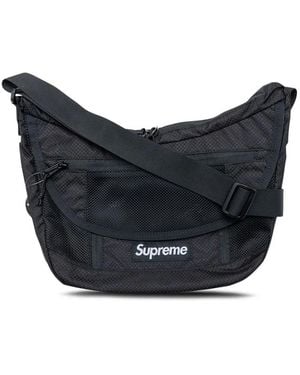 Supreme Logo-Patch Shoulder Bag - Blue