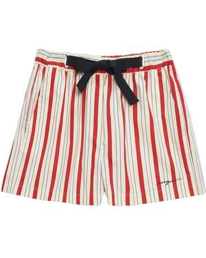 MSGM Striped Shorts - Red