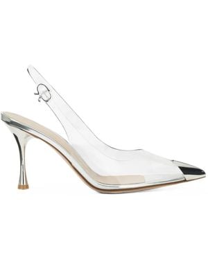 Gianvito Rossi Diana Cap-Toe Slingback Court Shoes - White