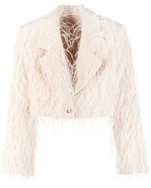 The Mannei Monica Cropped Blazer - Natural