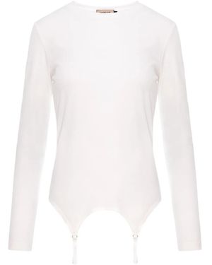 Murmur Garter Top - White