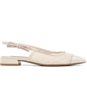 KARL LAGERFELD Zapatos De Tacón Con Tira Trasera - Blanco