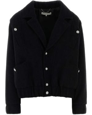 Alessandra Rich Veste Bomber À Manches Longues - Noir