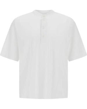 Herno Button-Placket Short-Sleeve T-Shirt - White