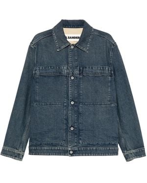 Jil Sander Button Pocket Dnim Jacket - Blue