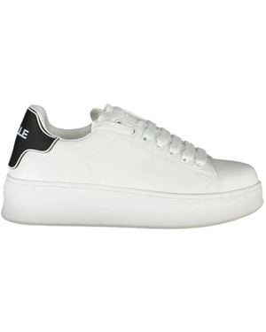 Gaelle Platform Lace-Up Trainers - White