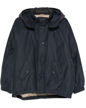 Brunello Cucinelli Hooded Down Jacket - Blue