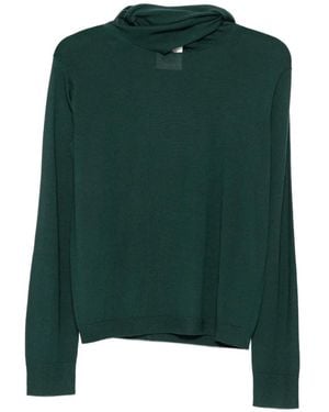 Semicouture Maglia Eden Tie-Fastening Jumper - Green