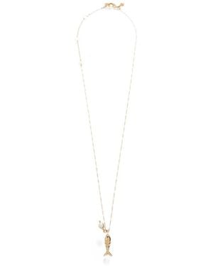 Kate Spade Collar Summer Daze Con Pez - Blanco