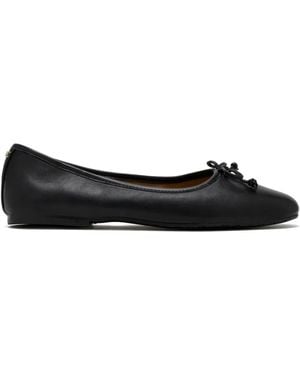 Sam Edelman Bow -Detail Leather Ballet Flats - Black