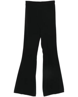 Carla G Flared-Hem Pants - Black
