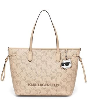 Karl Lagerfeld Large Ikon Tote Bag - Natural