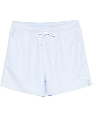 Belstaff Badeshorts Mit Logo-Patch - Blau
