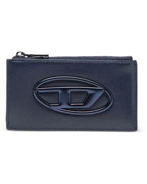 DIESEL Porte-Carte À Plaque Logo 1Dr - Bleu