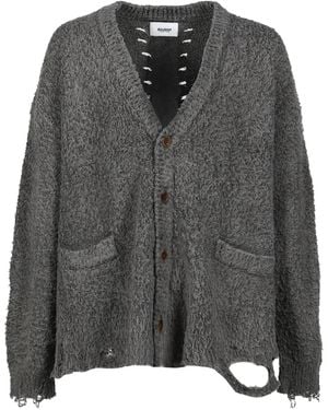 Doublet Frayed Cardigan - Grey