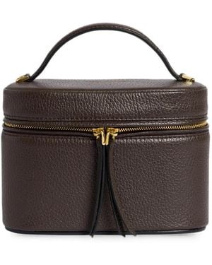 Alberta Ferretti Grained-Texture Leather Mini Bag - Black