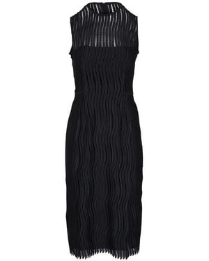 Akris Vestido Con Volantes - Negro