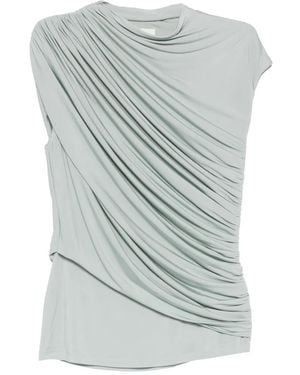 TOVE Khari Draped Jersey Top - Grey
