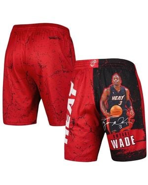 Mitchell & Ness Dwyane Wade Miami Heat Hardwood Classics Shorts - Red