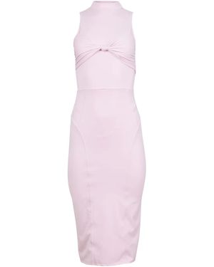 Fleur du Mal Knot-Detail Jersey Midi Dress - Pink