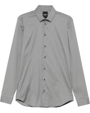 Patrizia Pepe Slim-Fit Poplin Shirt - Grey