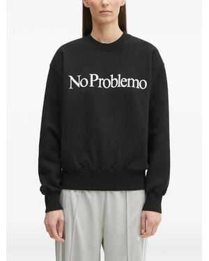 Aries Logo-Print Sweatshirt - Black