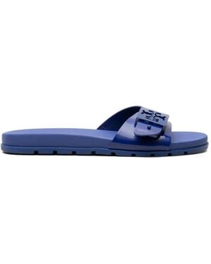 Tory Burch Buckle-Fastening Slides - Blue