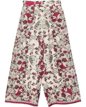 Antonio Marras Floral-Print Palazzo Trousers - White