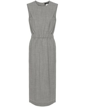 Fabiana Filippi Contrast-Stitching Midi Dress - Grey